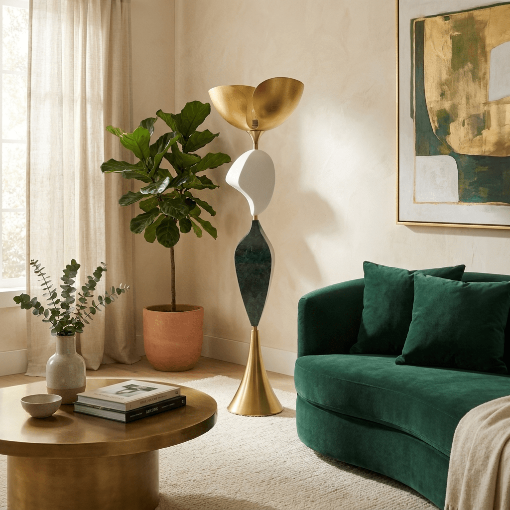 Stacked Sculptural Floor Lamp