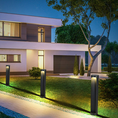 Scarlett Modern Cylinder Lawn Metal Outdoor Lamp