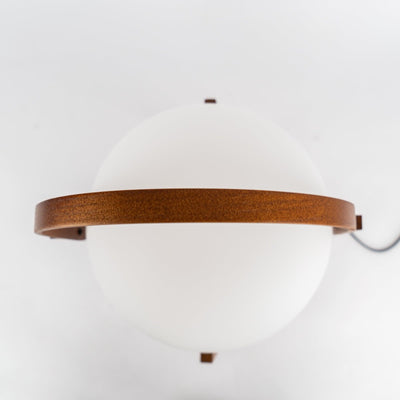 Lethra Wood Glass Table Lamp