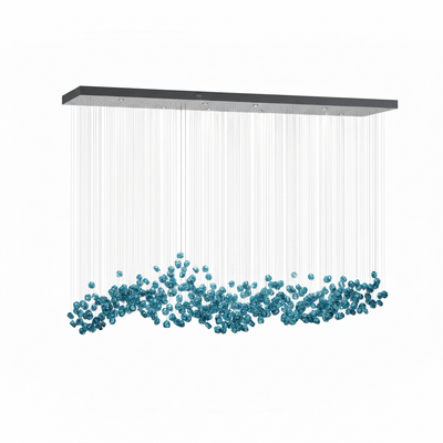 Polychrome Mineral Quartz Cascade Chandelier