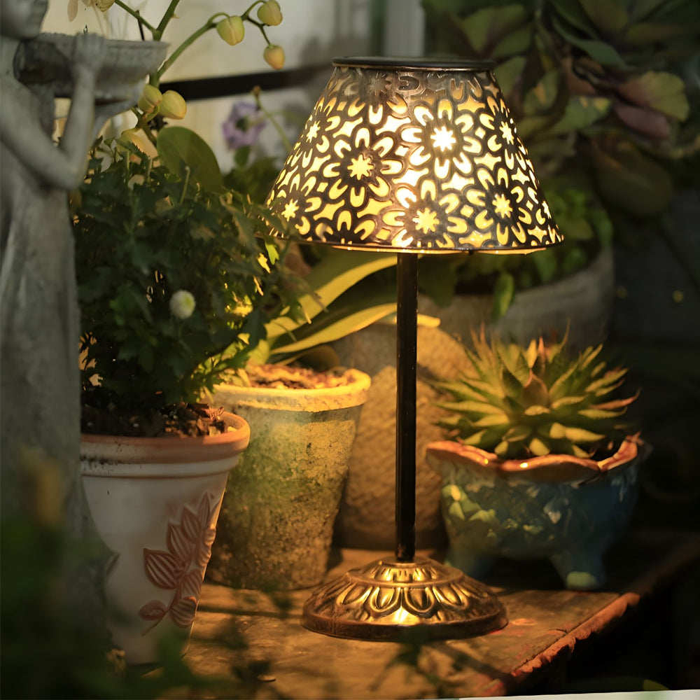 Winon Hollow LED Moroccan Iron Outdoor Floor Lamps