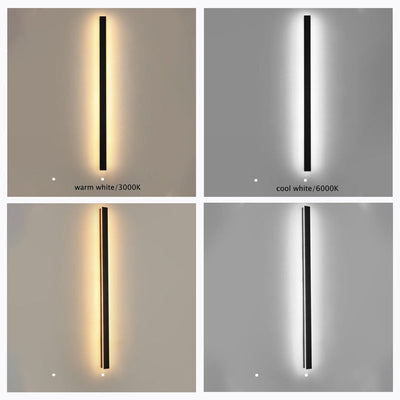 Arisha Ripple Minimalist Linear LED Outdoor Wall Lamp Garden Corridor Balcony - Neutral Decor