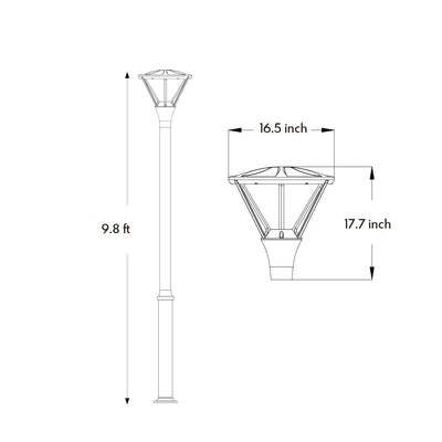 Sparng Minimalist LED Aluminum Outdoor Post Lights