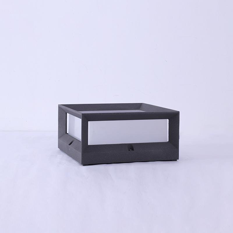 Una Square Unique Modern Metal Solar Outdoor Lights