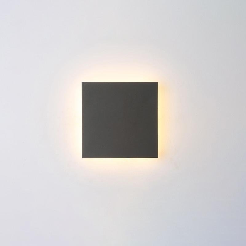 Vanessa Square Flat Modern Metal Outdoor Wall Lights