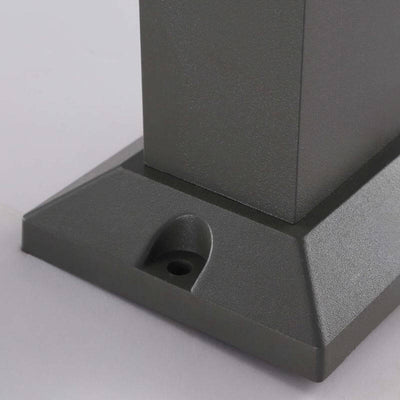 Brina Sleek Cuboid Bollard Waterproof Metal Outdoor Lights