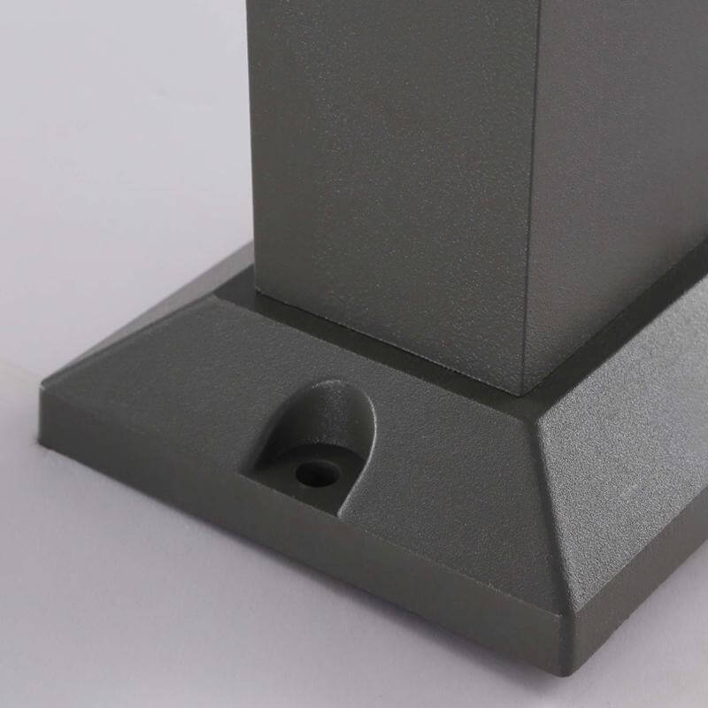 Brina Sleek Cuboid Bollard Waterproof Metal Outdoor Lights