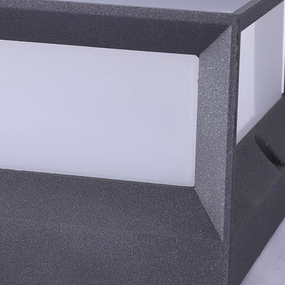 Una Square Unique Modern Metal Solar Outdoor Lights