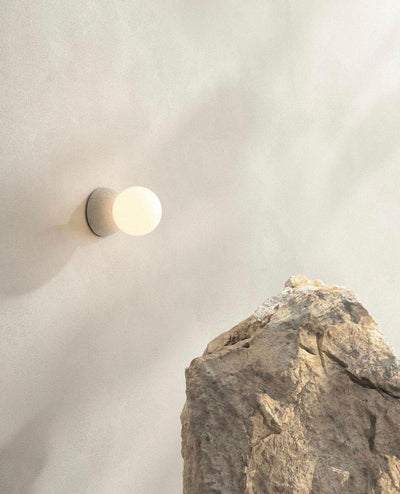 Eirinise Wall Lamp Concrete Opal Glass
