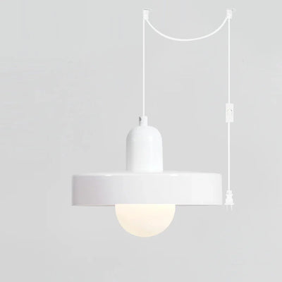 Jovial Minimalist Disc Orb Swag Glass Pendant Lights Plug-in