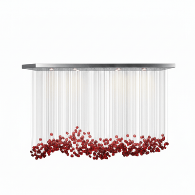 Polychrome Mineral Quartz Cascade Chandelier