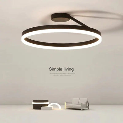 Arisha Modern Circle Flush Mount Ceiling Light Bedroom - Neutral Decor