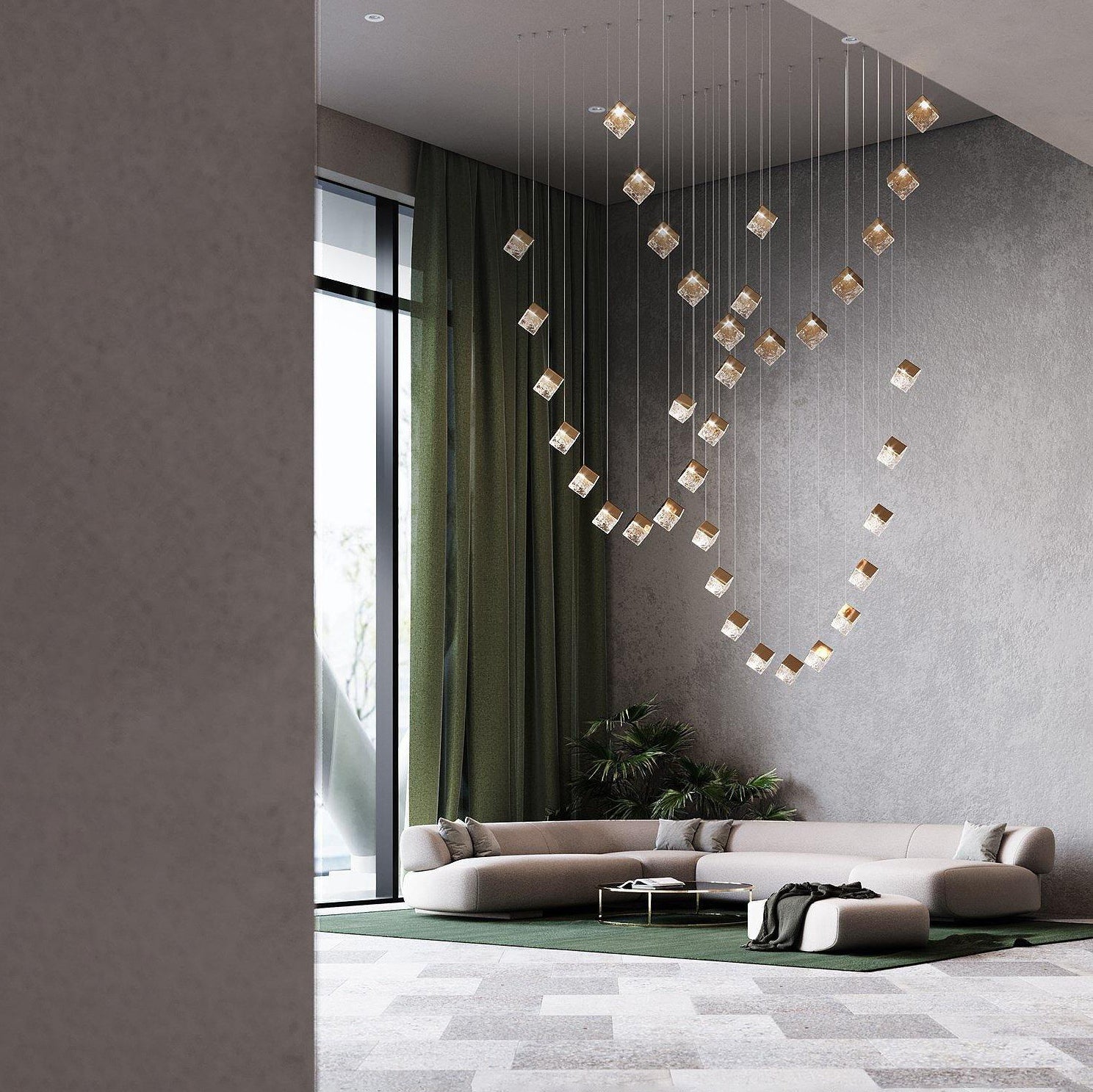 Prismatic Vapor Chandelier
