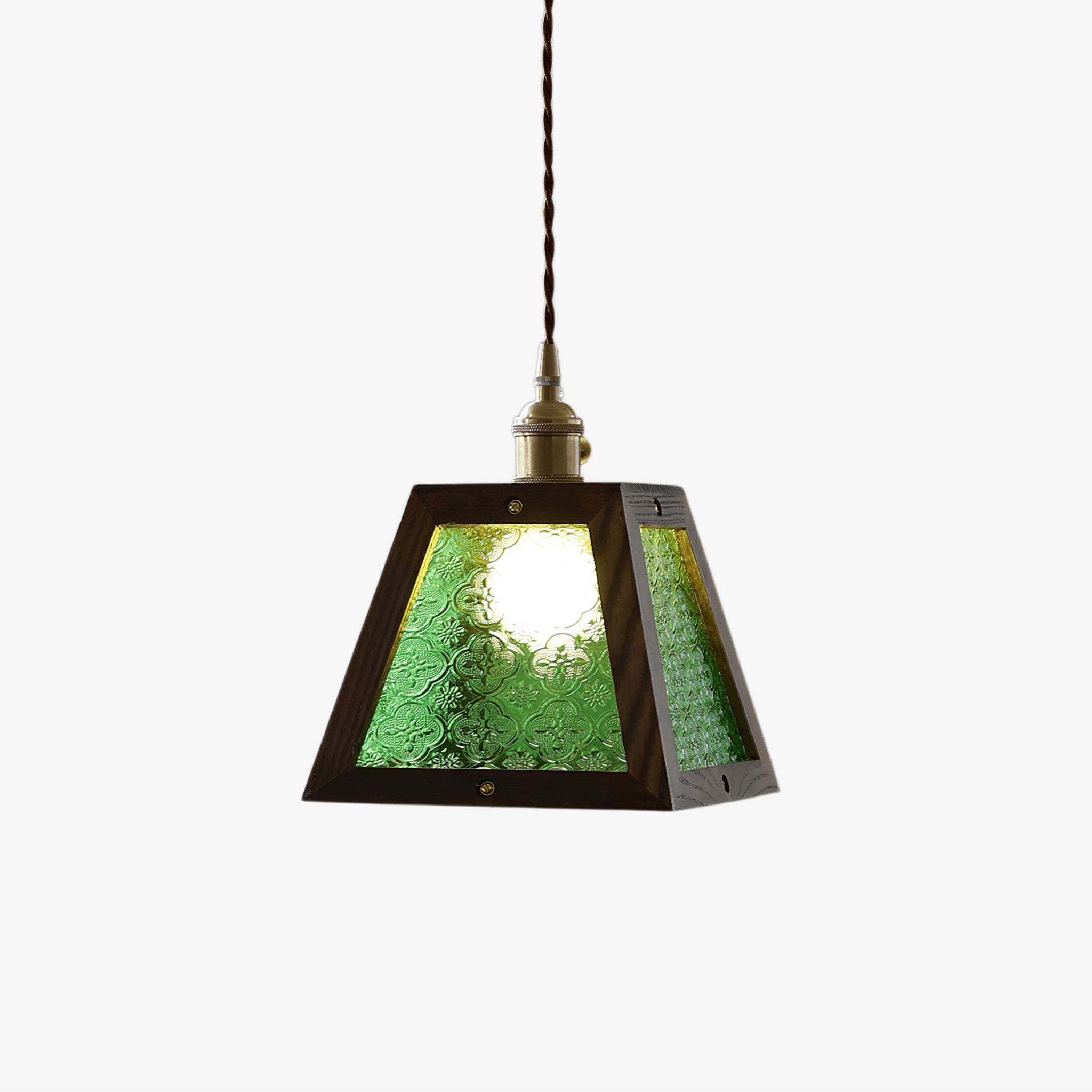 Lioriraine Green Patterned Glass Pendant Light