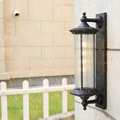 Silas Coffee Gold Vintage Aluminum Outdoor Wall Lights