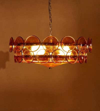Eirinena Chandelier Murano Glass Disc Vintage