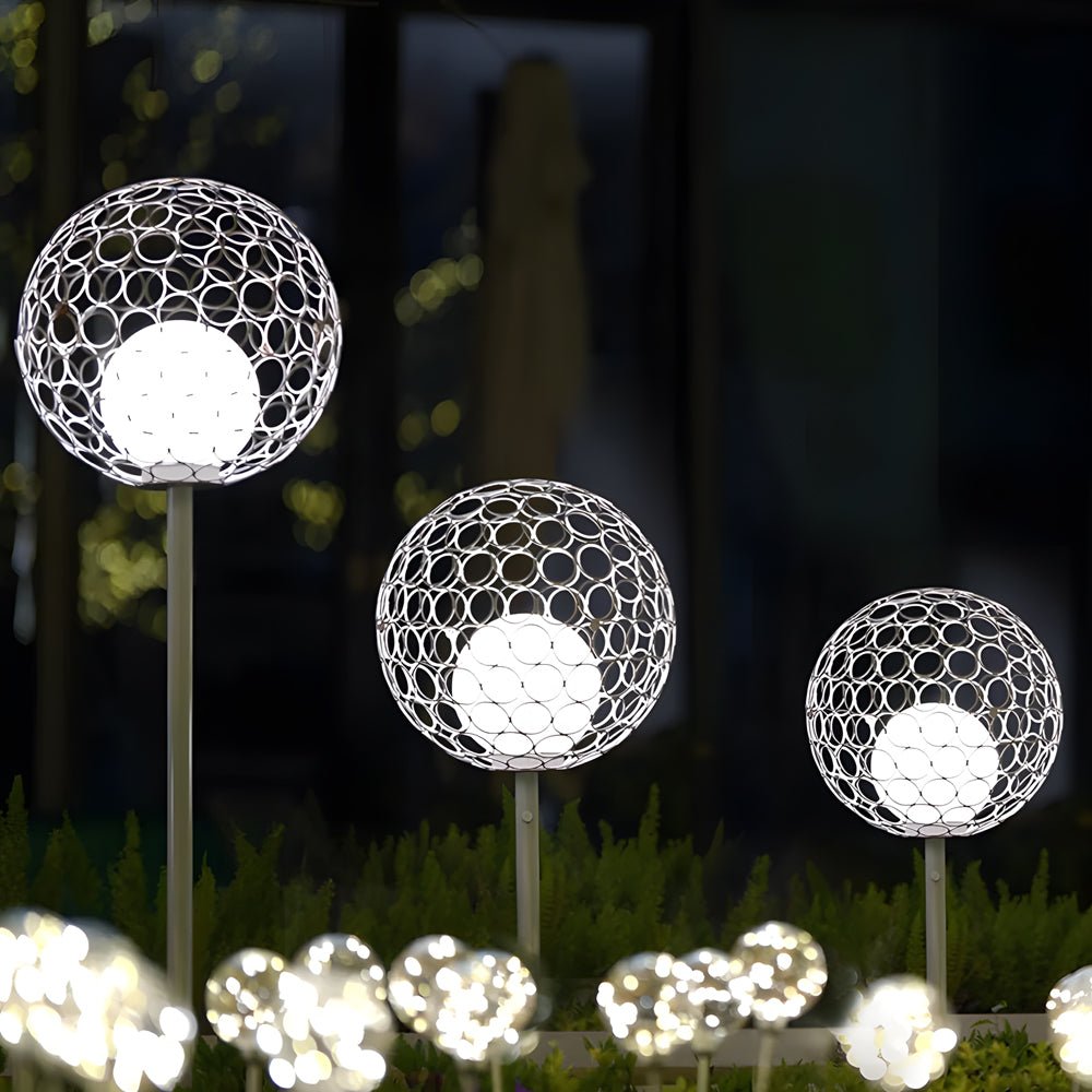 Listener Elegant Dandelion Sphere Outdoor Pole Light