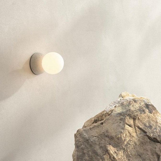 Eirinise Wall Lamp Concrete Opal Glass