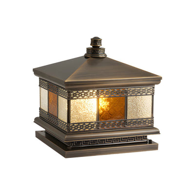 Thlia European Square Copper Outdoor Column Light