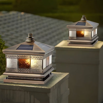 Thlia European Square Copper Outdoor Column Light