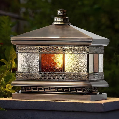 Thlia European Square Copper Outdoor Column Light