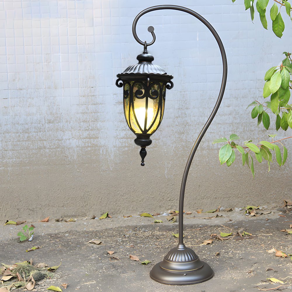 Gldys European Style Arched Aluminum Outdoor Floor Lantern