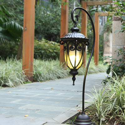 Gldys European Style Arched Aluminum Outdoor Floor Lantern