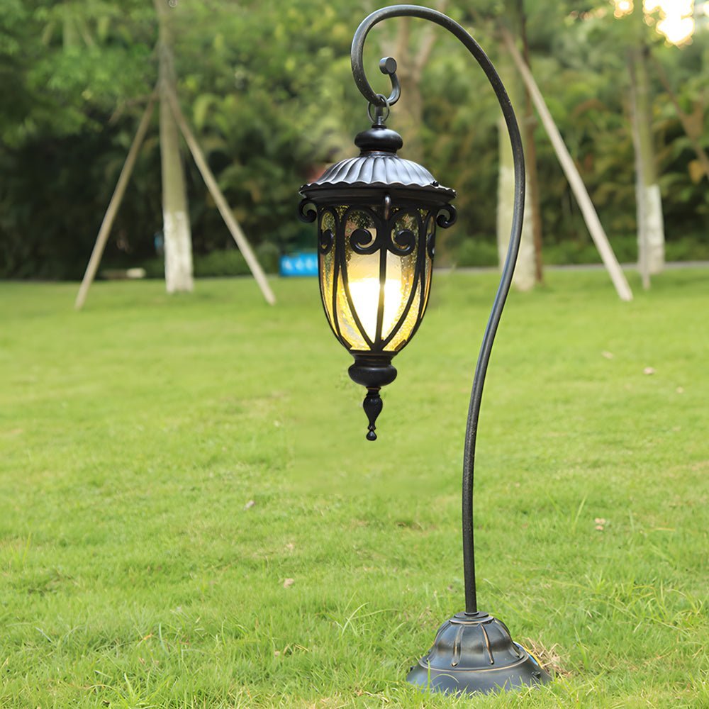 Gldys European Style Arched Aluminum Outdoor Floor Lantern