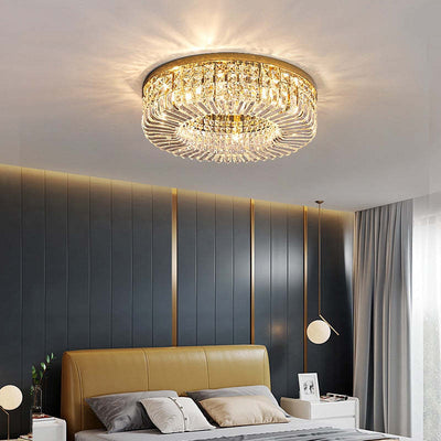 Kristy Luxury Flush Mount /Crystal Ceiling Light - Neutral Decor