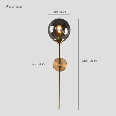 Valentina Modern Globe Glass Wall Lamp - Neutral Decor