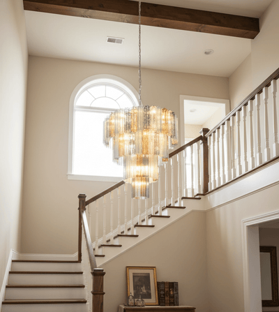 Kobi Eclat Elegant Colorful Glass Prism Chandelier