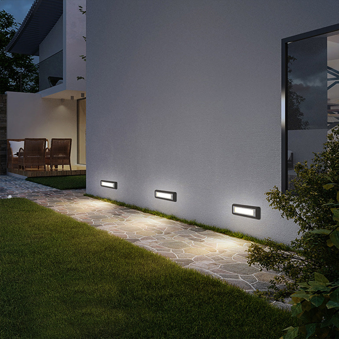 Gal LED Recessed Minimalist Aluminum Outdoor Step Lights