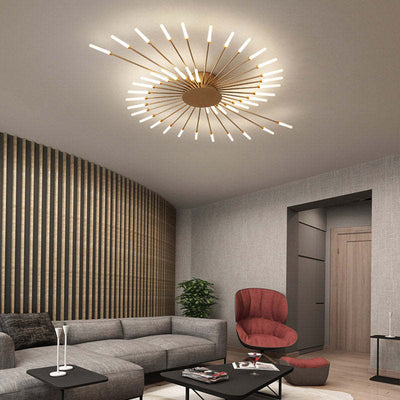 Arisha Fireworks Flush-Mount Ceiling Light Living Room - Neutral Decor
