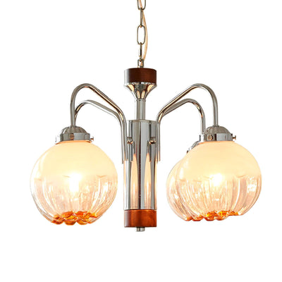Ulliria Nordic Art Flower Walnut Glass Chandelier