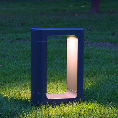 Vaessa Square LED Minimalist Aluminum Outdoor Bollard Light