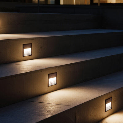 Lester Geometric LED Minimalist Aluminum Outdoor Step Lights