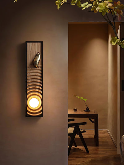 Caleb Vintage Wood Wall Lamp