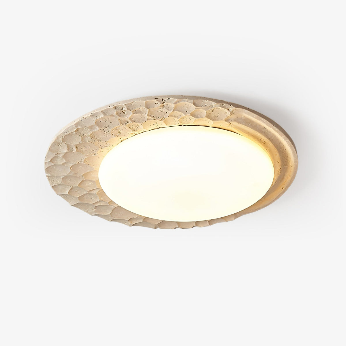 Ivsoris Textured Travertine Ceiling Light