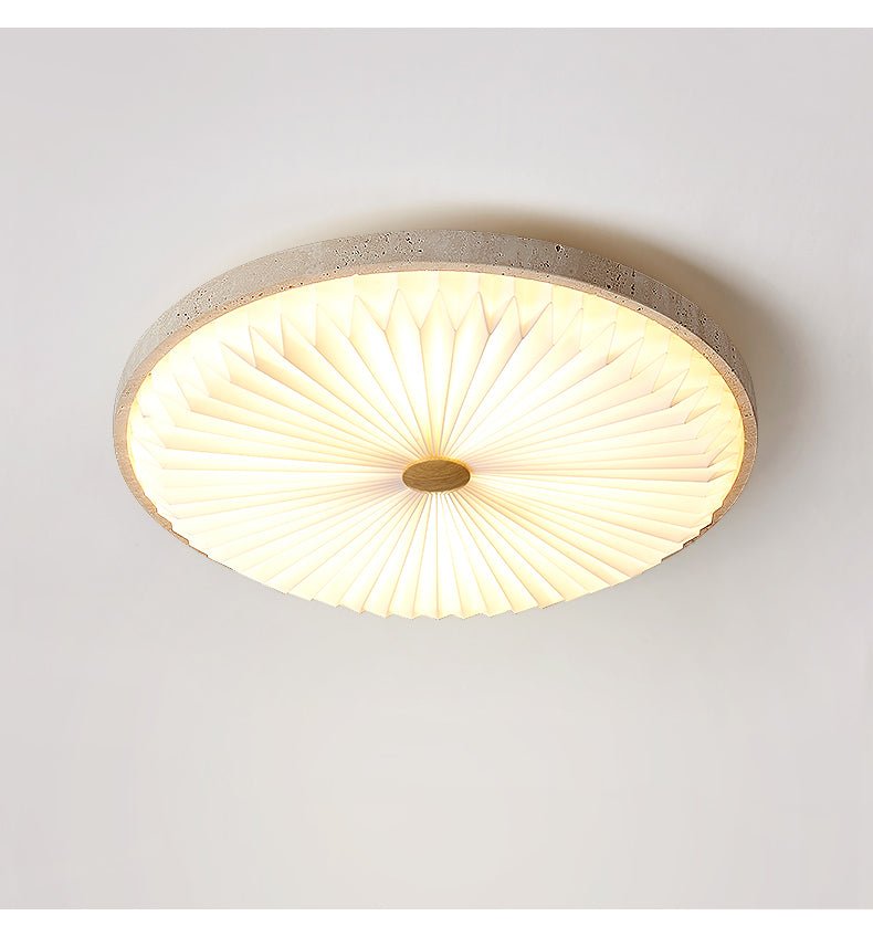 Ciloraris Textured Travertine Ceiling Light
