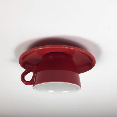 Valentina Modern Coffee Cups Ceramic Flush Ceiling Lighting - Neutral Decor