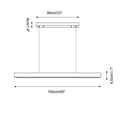 Imiror Minimalist Travertine Linear Pendant
