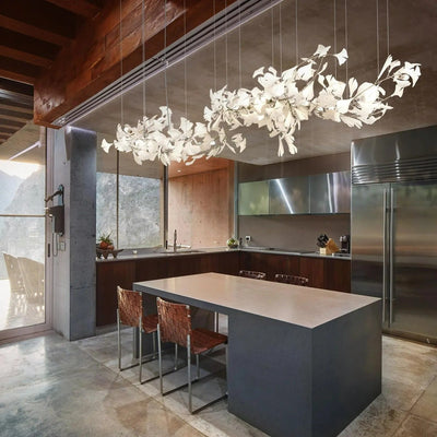 Olivia CeraFall Modern Art Deco Organic Chandelier Ceramics - Neutral Decor