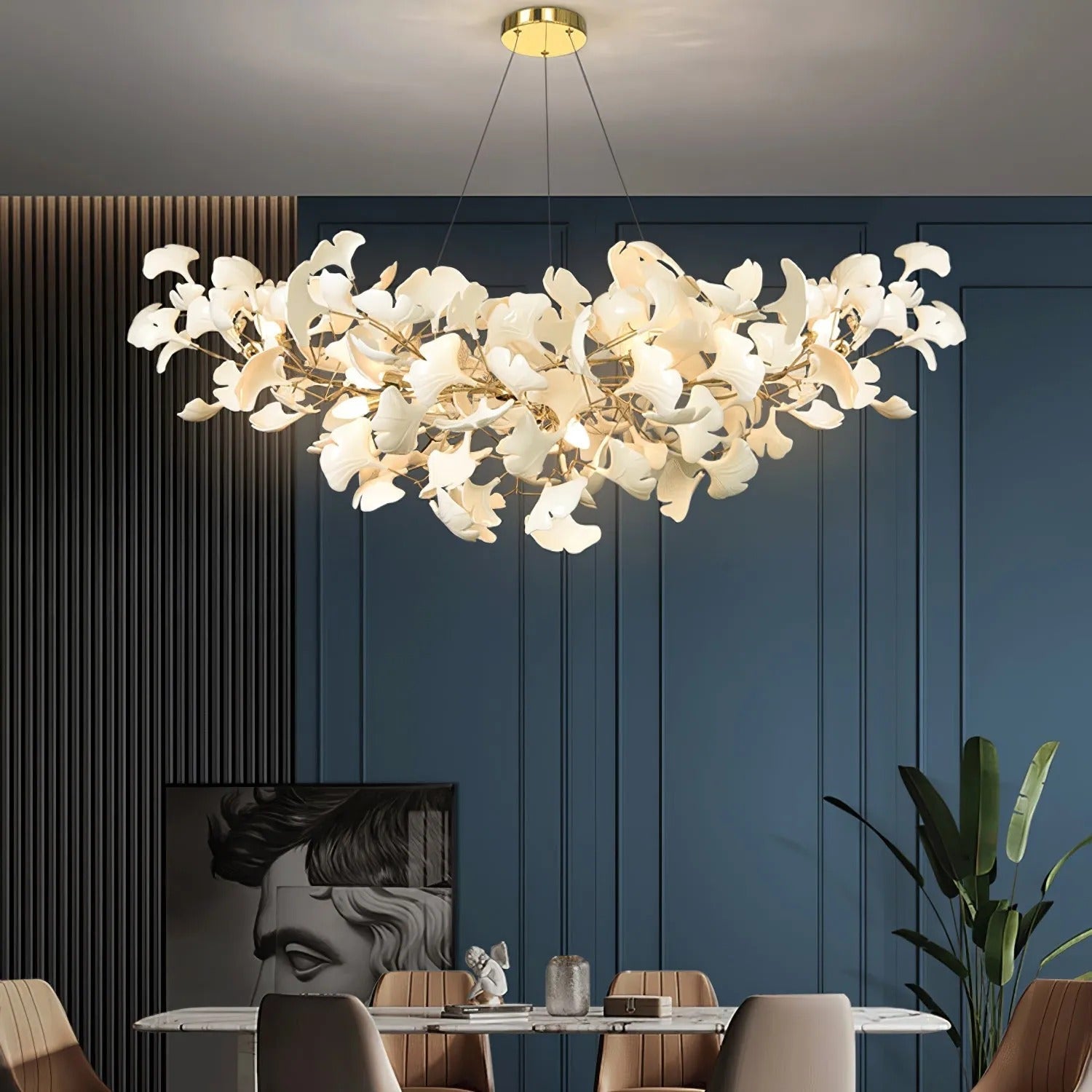 Olivia Luxury Chandelier Ceramics Living Room U Arc Shape - Neutral Decor