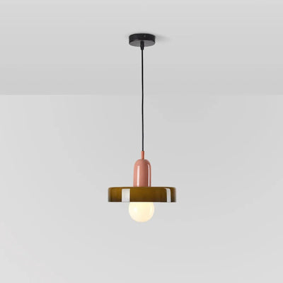 Valentina Vintage LED Glass Pendant Light, Multicolor - Neutral Decor