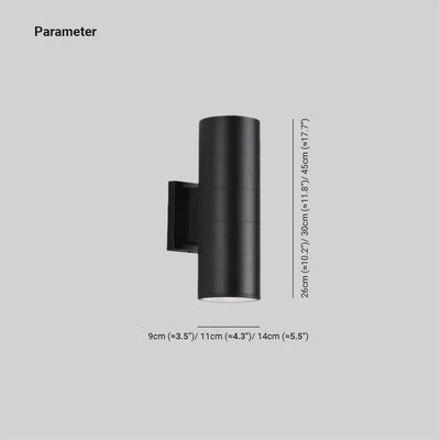 Ray Minimalist Double-headed LED Outdoor Wall Lamp Glass Garden Corridor - Neutral Decor