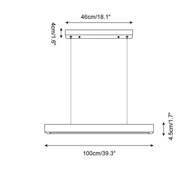 Imiror Minimalist Travertine Linear Pendant