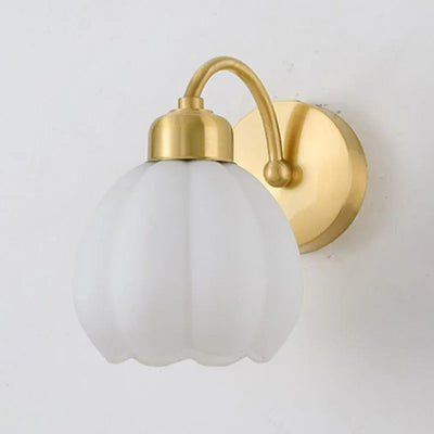 Arisha Nordic Flower Glass Wall Lamp Ivory Bedroom - Neutral Decor