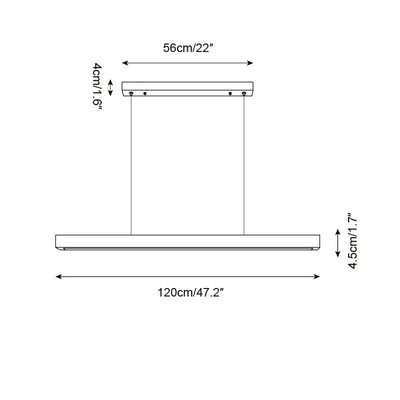 Imiror Minimalist Travertine Linear Pendant