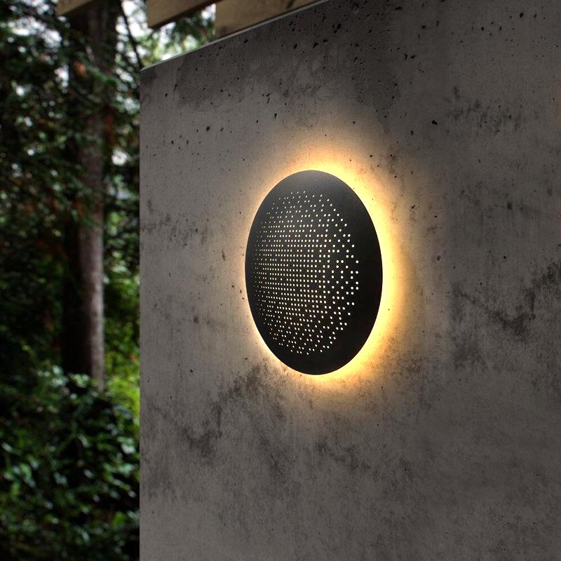 Olga Unique Circular Metal Outdoor Wall Lights