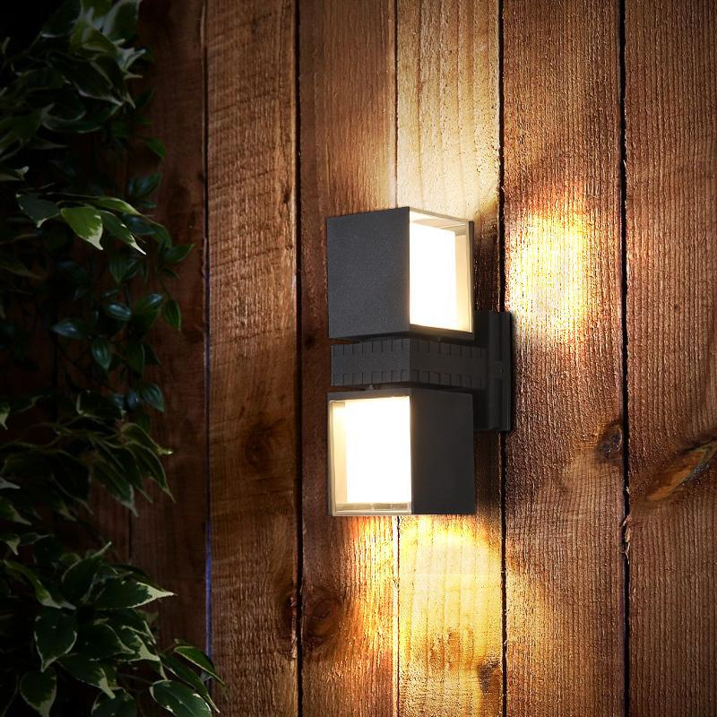 Hazel Adjustable Square Metal Outdoor Wall Lights